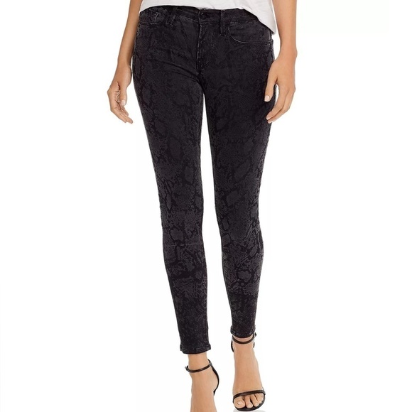 Frame Denim Denim - NEW!! Frame Denim Le Skinny Snake Skin Print Python Black Jean